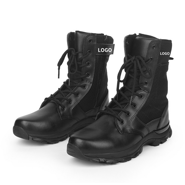 Black Security Work Boots for Men Steel Toe