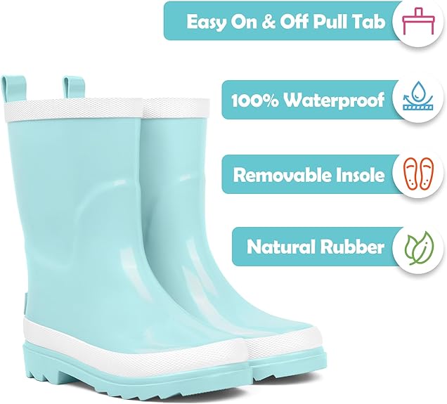 Durable Natural Rubber Boots for Toddlers And Kids