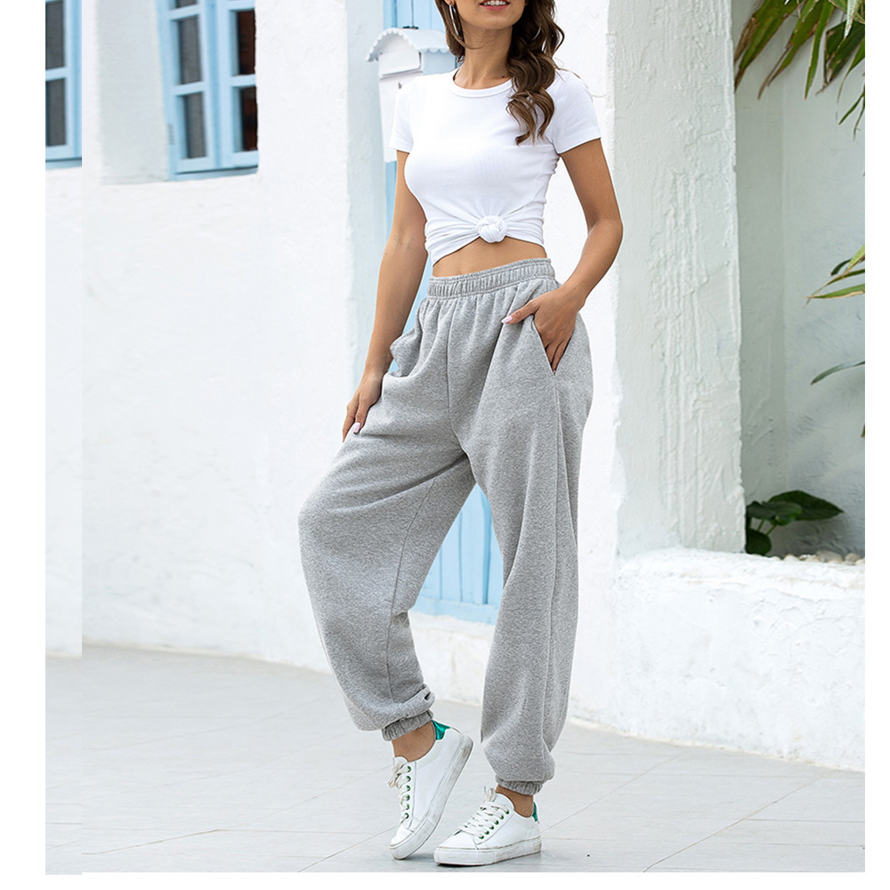 Women Home Leisure Yoga Running Sports Loose Pants Casual Pants For Ladies