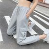 Solid Loose And Comfortable Color Cotton Jogger Pants Sports Pants For Women