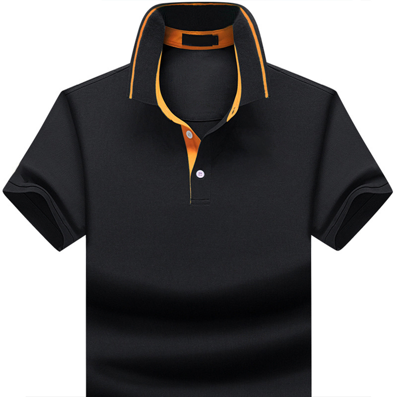 Polo T Shirt Summer Short Sleeve Men Solid Color Cotton Polo T Shirt