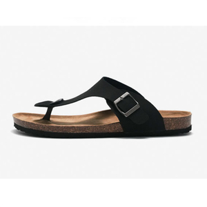 Men Cork Sandals Wholesale Beach Casual Shoes Solid Color Flip-flops Slippers for Women