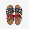 Custom Three Strap Flat Wholesale Beach Women Woman Cork Slippers Sandals With Adjustable Buckle For Men