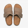 Adjustable Buckles Solid Color Cork Bottom Flat Sandals And Slippers