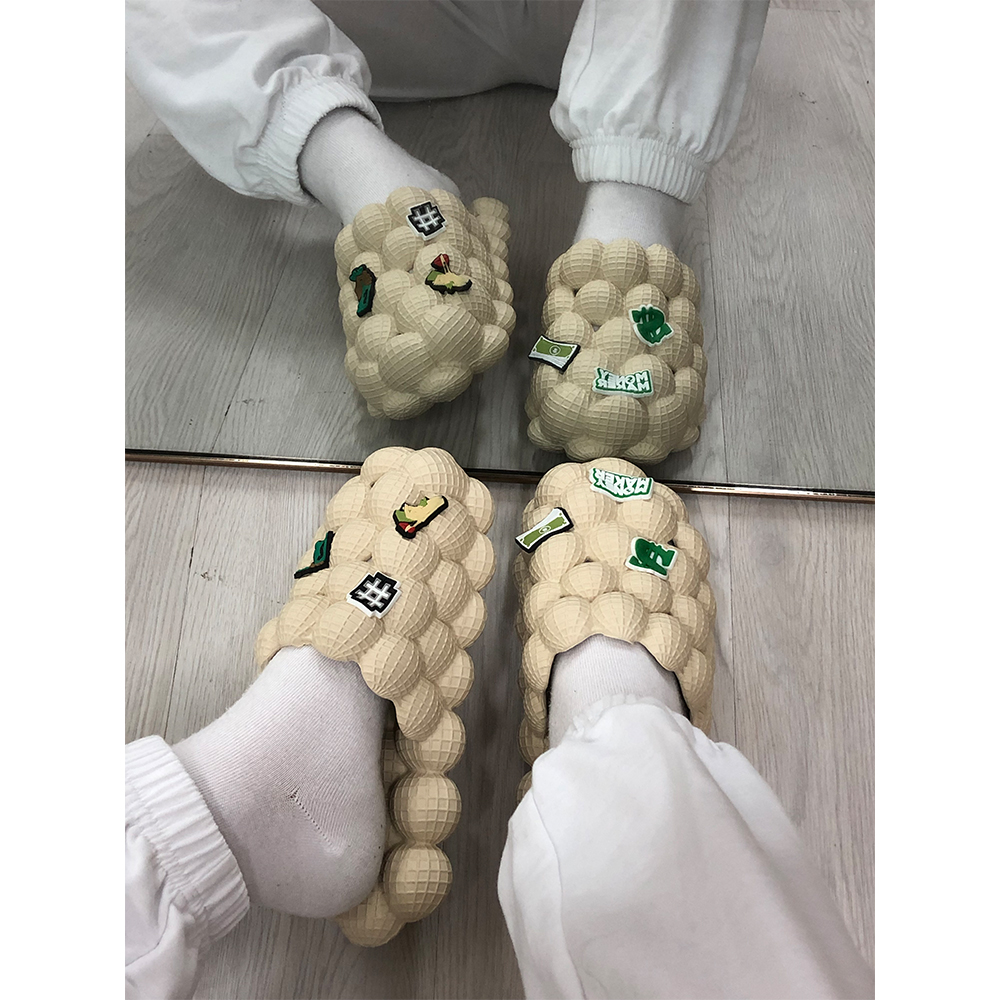 Custom Rhinestone Bling Bling Walking Outdoor Bubble Slides for Women