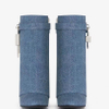 Design elegant solid denim cowboy wide calf lock decoration ladies winter botas dama long boots high boots women shoes knee