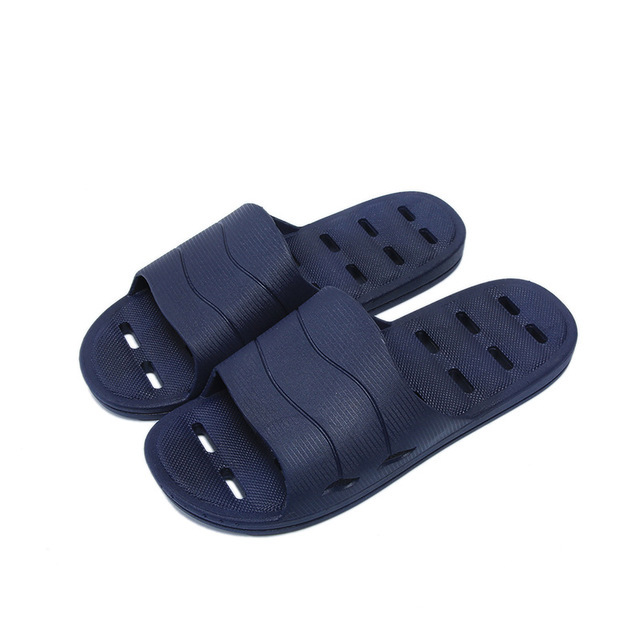 Quick Drying Bathroom Foam Non-slip Drain Holes Water Leakage Slide Slippers for Women