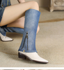 Denim Cowboy Boots Women Shoes Height Increasing Botas Altas Damas Women's Boots Winter Booties Boot Shoes 