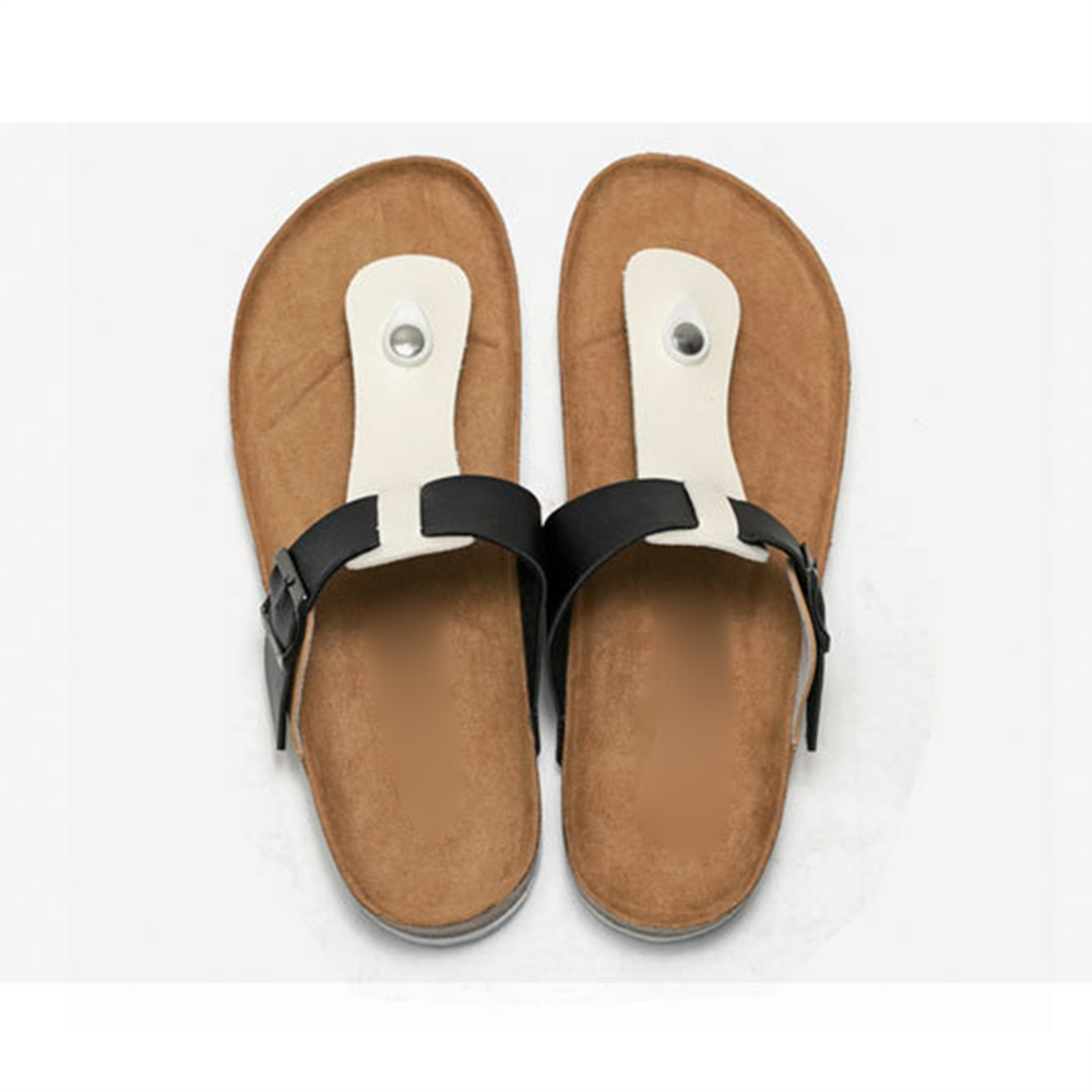 Wholesale Customized Summer Unisex Printing Cork Slippers Flats Sandals for Women And Ladies Slippers