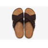 Men Cork Non-slip Sandals Cross Strap Male Fashion Beach Casual Shoes Summer Solid Color Flat Slippers for Men Rubber
