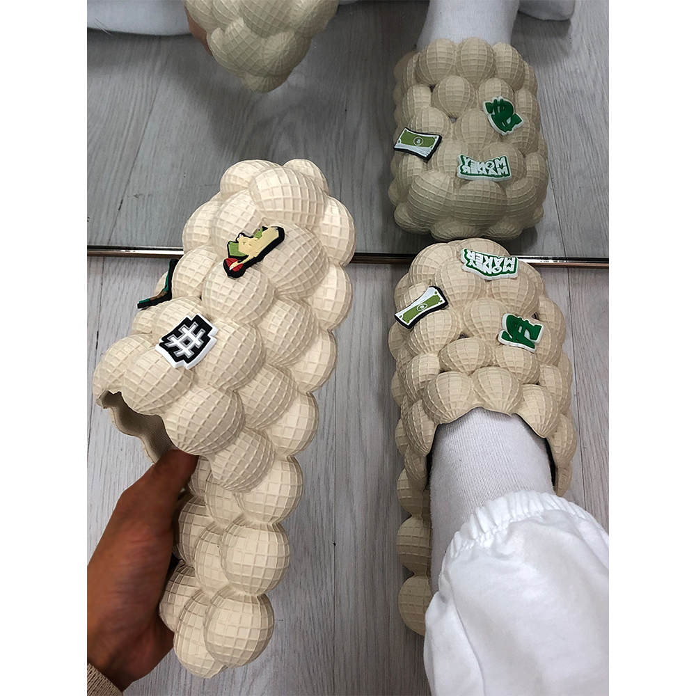 Custom Rhinestone Bling Bling Walking Outdoor Bubble Slides for Women