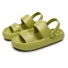Adjustable Slip on Eva Double Buckle Women's Summer Sandals Slides Slippers for Women Open Toe Summer Slippers