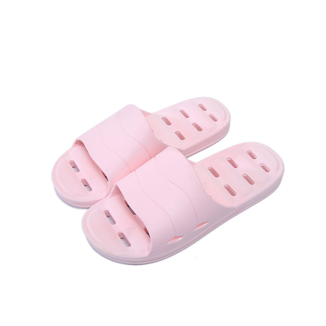 Quick Drying Bathroom Foam Non-slip Drain Holes Water Leakage Slide Slippers for Women