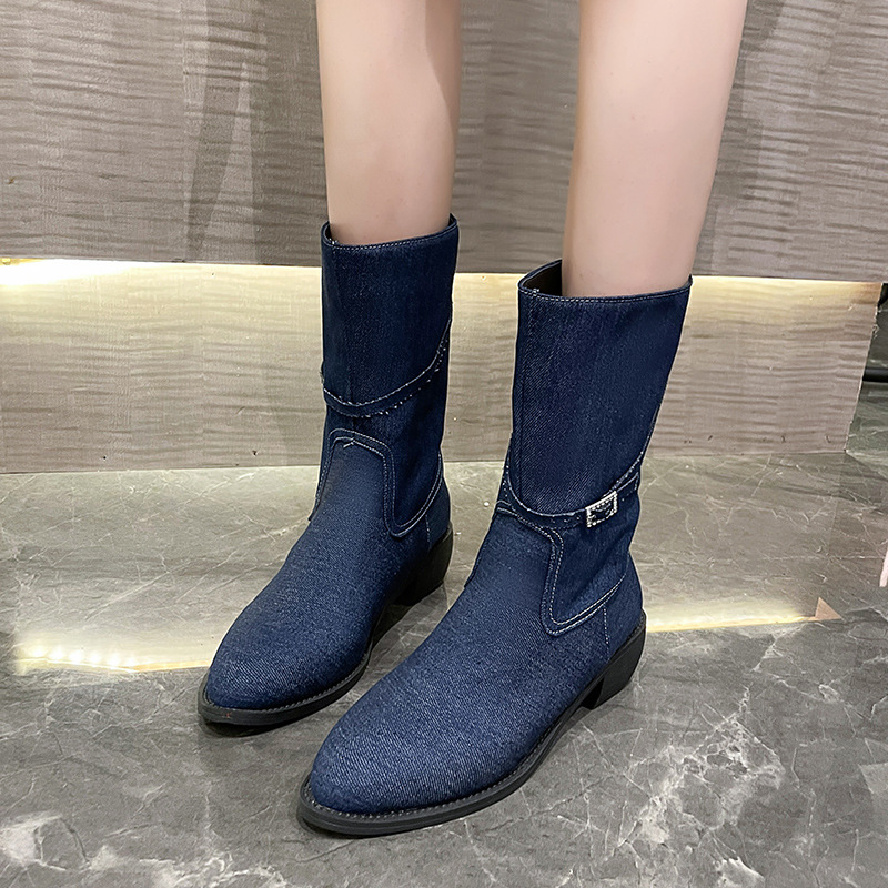 High Quality Ccowboy Boots Women Fashionable Handmade 100% Cowboy Boots Women Black