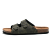 Print Design Upper With Cork Sole Slip-on Slides For Ladies And Men
