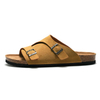  Beach Metal Buckle Orthotic Flat Casual Cork Sole Sandals Slippers