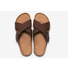 Men Cork Non-slip Sandals Cross Strap Male Fashion Beach Casual Shoes Summer Solid Color Flat Slippers for Men Rubber