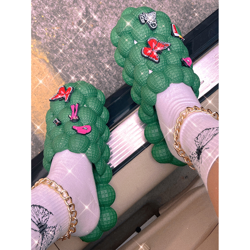 Soft Thick Sole Bubble Cloud Slides Pool Women Slippers