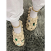 Custom Rhinestone Bling Bling Walking Outdoor Bubble Slides for Women