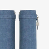 Design elegant solid denim cowboy wide calf lock decoration ladies winter botas dama long boots high boots women shoes knee