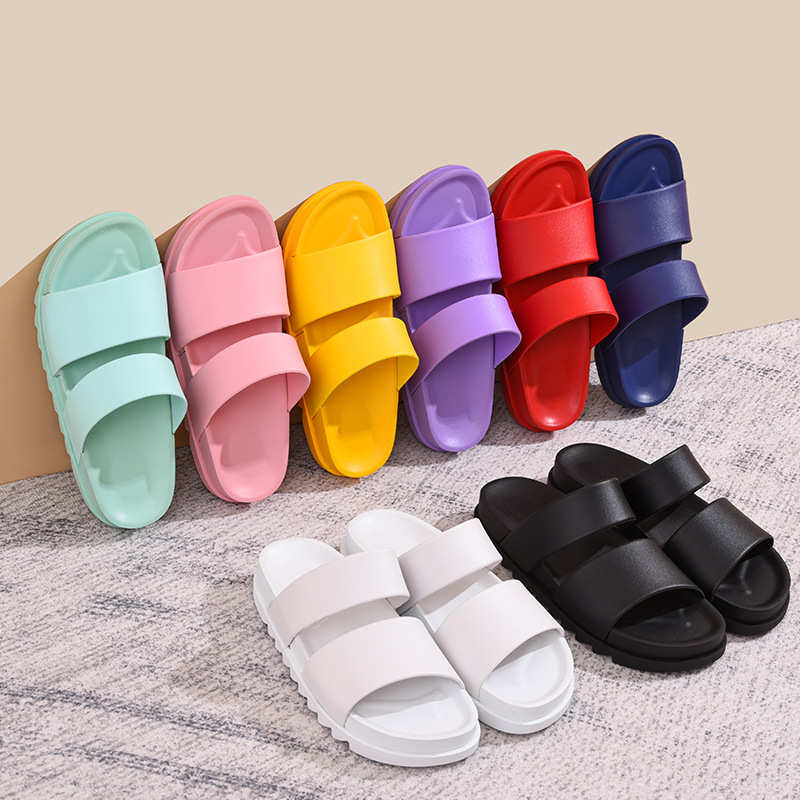 Double Strap House Indoor Slippers with Logo