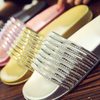 Shiny Bling Diamond Flat Bottomed Slippers Pvc