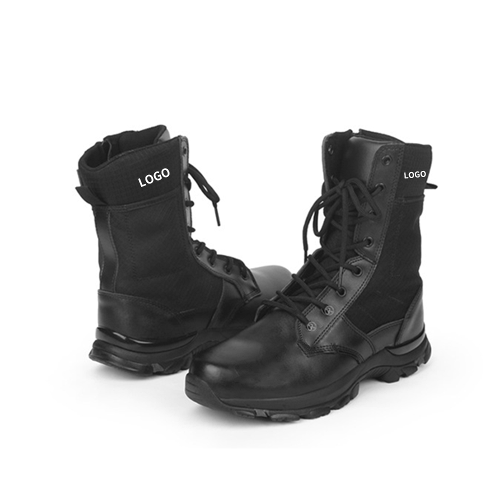 Black Security Work Boots for Men Steel Toe