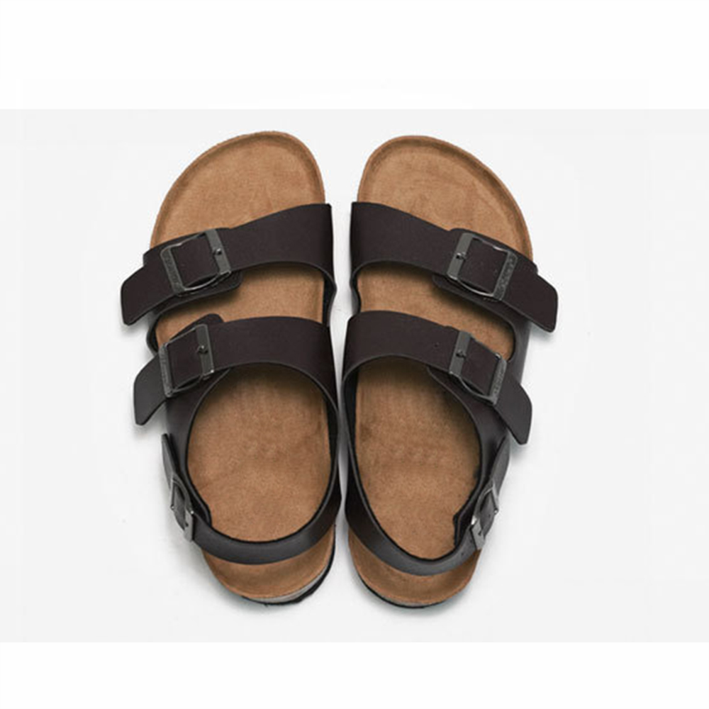 Cork Buckle Sandal PU Upper Clog Sandals Slipper Ankle Strap Luxury Outdoor Cork Sandals Shoes for Men