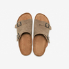  Beach Metal Buckle Orthotic Flat Casual Cork Sole Sandals Slippers