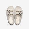 Faux Fur Slippers New Autumn And Winter Cork Slippers Women Lamb Uppers Warm Outer Wear Beach Shoes