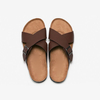 Beach Cross Band Causal Buckle Strap Flats Slippers Men's Sandals For Indoor Outdoor Cork Slides