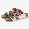 Custom Three Strap Flat Wholesale Beach Women Woman Cork Slippers Sandals With Adjustable Buckle For Men