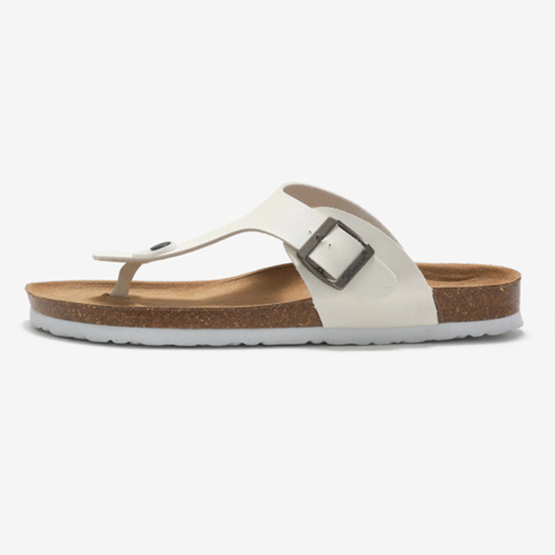 Popular Beach Slippers Ladies Casual Leather Cork Sandals Women Flip Flops