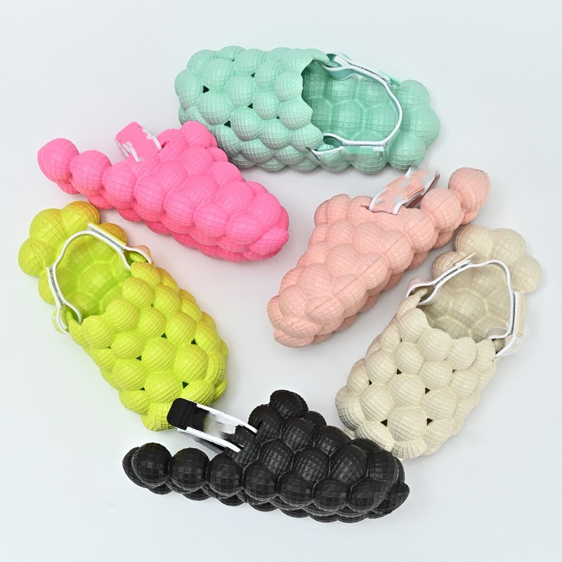 Wholesale Unisex Summer Women Bubble Slides, Ladies Designer Massage Sandals Men Bubble Slippers with Charms