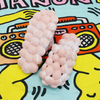 Women Summer Beach Eva Soft Sole Slide Sandals Indoor Bathroom Anti-slip Orange Rhinestone Bubble Slides Wholesale Massage