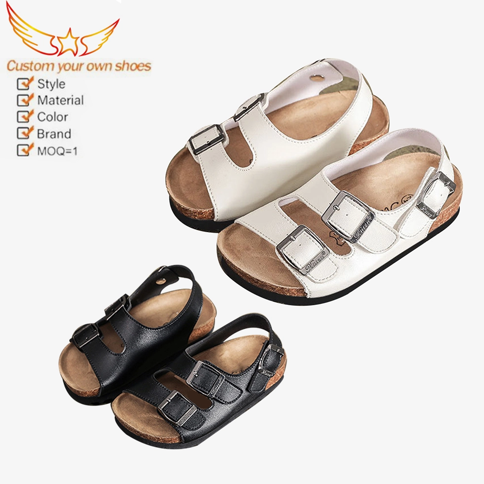 Children's Slippers Soft Foot Bed Unisex Kids Cork Sandals
