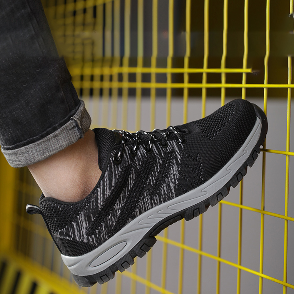 Prevent Puncture Steel Toe Safety Shoes Industrial Working Footwear Leather Brand Safety Shoes Workmans Sports