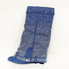 Diamond Rhinestone Denim Cowboy Botas Zapatos De Mujer Ladies Thigh High Boots Chelsea Boots Botas Winter Boots for Women