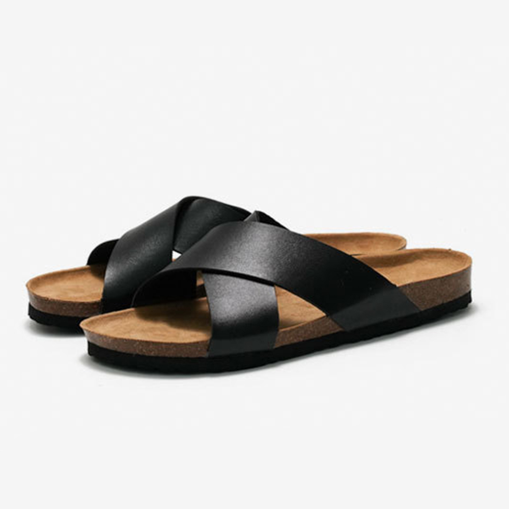 Custom Cork Sandals Anti-slip Men Cork Slippers Adjustable Strap Ladies Beach Women's Casual Slippers