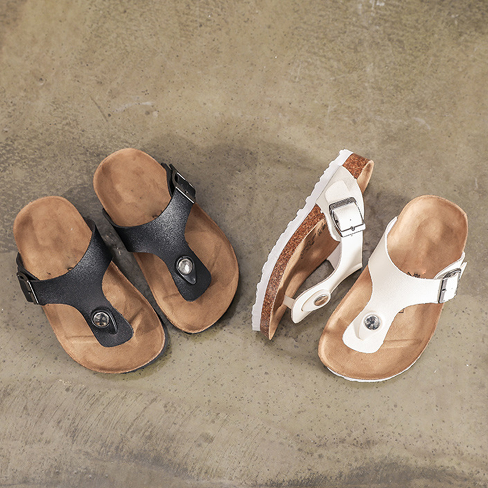 Wholesale Children Platform Heel Slippers Flip Flop Cork Rubber Sole Slippers Baby Casual Shoes Boys Shoes