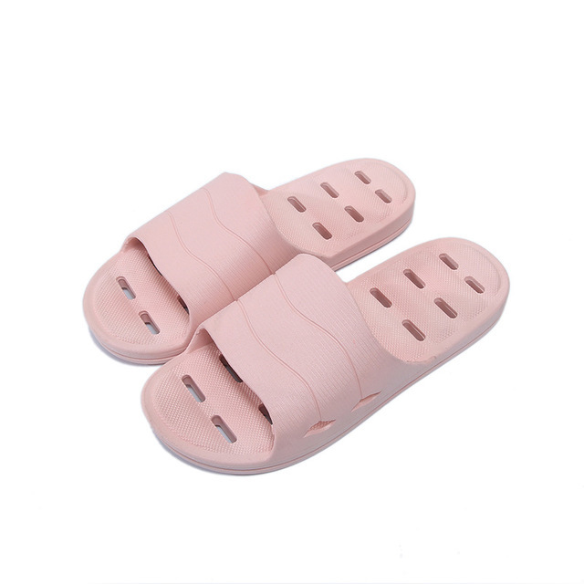Quick Drying Bathroom Foam Non-slip Drain Holes Water Leakage Slide Slippers for Women
