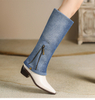 Denim Cowboy Boots Women Shoes Height Increasing Botas Altas Damas Women's Boots Winter Booties Boot Shoes 