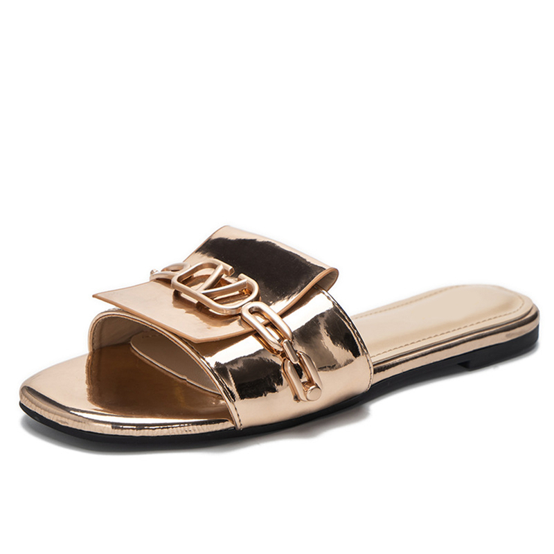 Ladies Slippers Women's Slippers Fashion Ankle-Strap Buckle Flat Women Sandals Womans Slippers