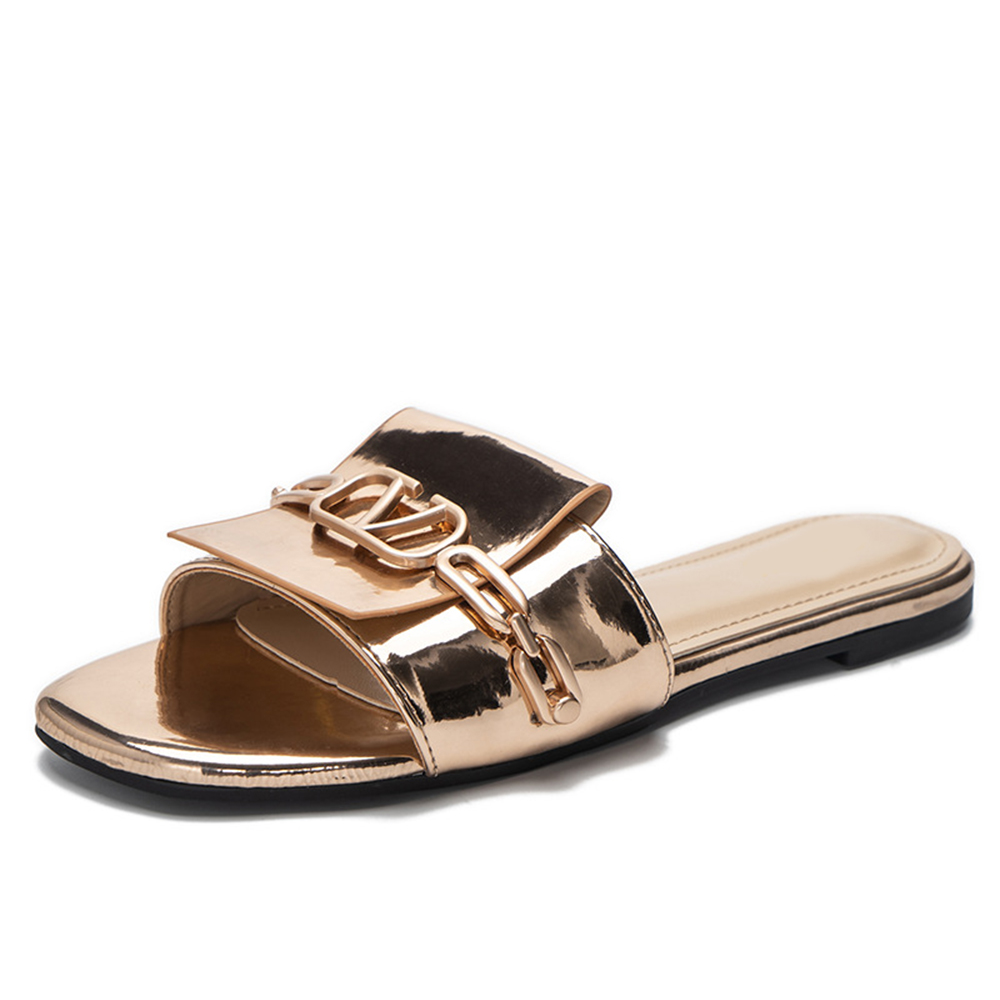 Ladies Slippers Women's Slippers Fashion Ankle-Strap Buckle Flat Women Sandals Womans Slippers