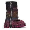 Wedge Metal Zipper Round Toe Slip On Calf Boot Sexy Diamond Rhinestone denim cowboy boots women shoes knee-high over-the-knee