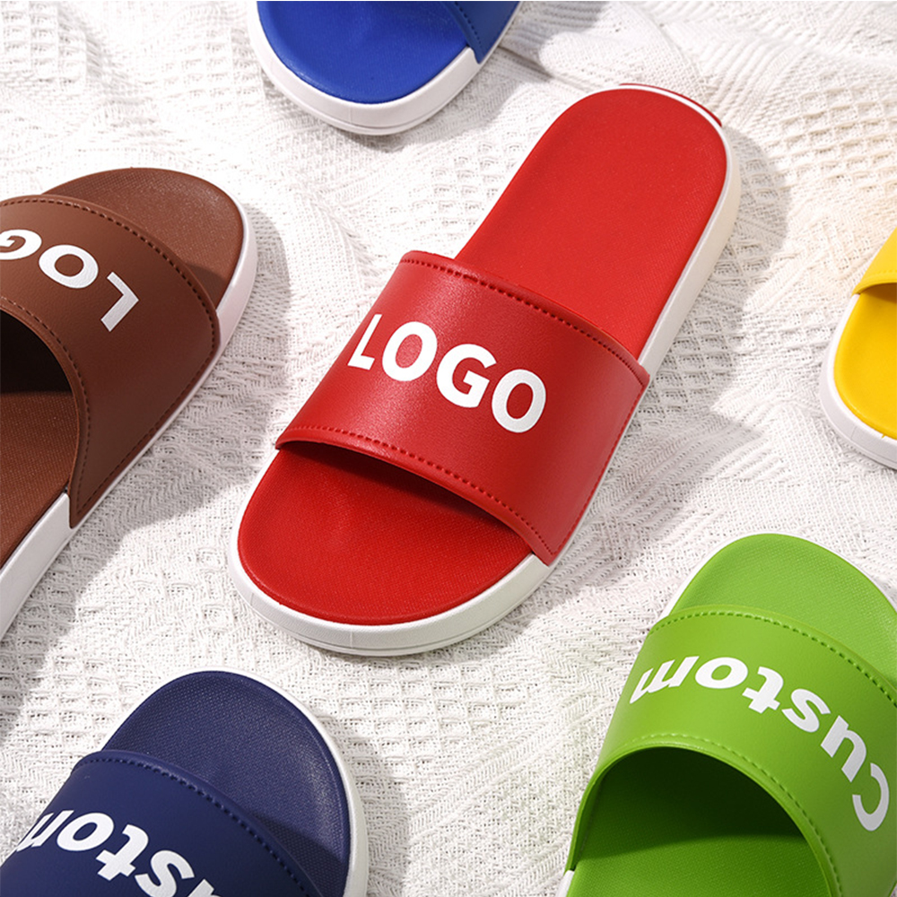 Custom Logo Home Ladies Pvc Slide Slippers for Men Women