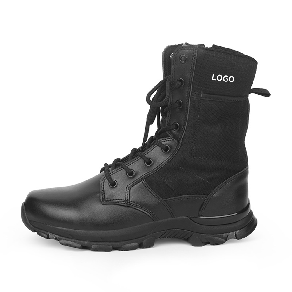 Black Security Work Boots for Men Steel Toe