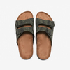 Print Design Upper With Cork Sole Slip-on Slides For Ladies And Men
