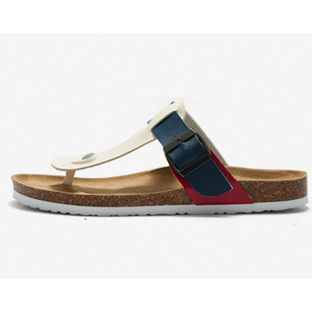 Wholesale Customized Summer Unisex Printing Cork Slippers Flats Sandals for Women And Ladies Slippers