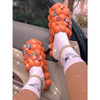 Custom Summer Women Bubble Slippers Sandals Ladies Massage Bubble Slides With Charms For Men Female